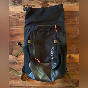 Roark Black Backpack with Orange Accents